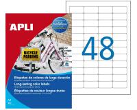 Etiquettes ultra-résistantes laser 45,7 x 21,2 mm jaunes Apli - Pochette de 960