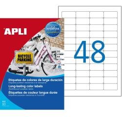 Etiquettes ultra-résistantes laser 45,7 x 21,2 mm jaunes Apli - Pochette de 960