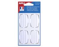 Etiquettes pour livre, blanc/gris, 37 x 55 mm, lignées