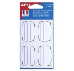 Etiquettes pour livre, blanc/gris, 37 x 55 mm, lignées