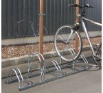 Râtelier 5 vélos sur 2 niveaux  finition zinguée