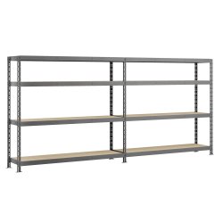 Rayonnage MODULO - Etagère Rack double - 8 plateaux