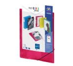 Chemise à élastique 3 rabats plastique personnalisable Viquel - framboise