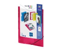 Chemise à élastique 3 rabats plastique personnalisable Viquel - framboise