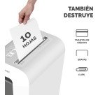 Destructora Trituradora de documentos Fellowes LX65 corte en partículas 11,5L P-4 blanca
