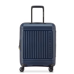 Delsey Valise cabine Slim Extensible Lutèce SE - 4 doubles roues 55 cm marine