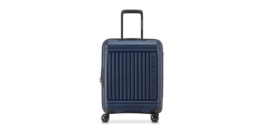 Delsey Lutece - Valise extensible 4 doubles roues - 55 cm bleu marine