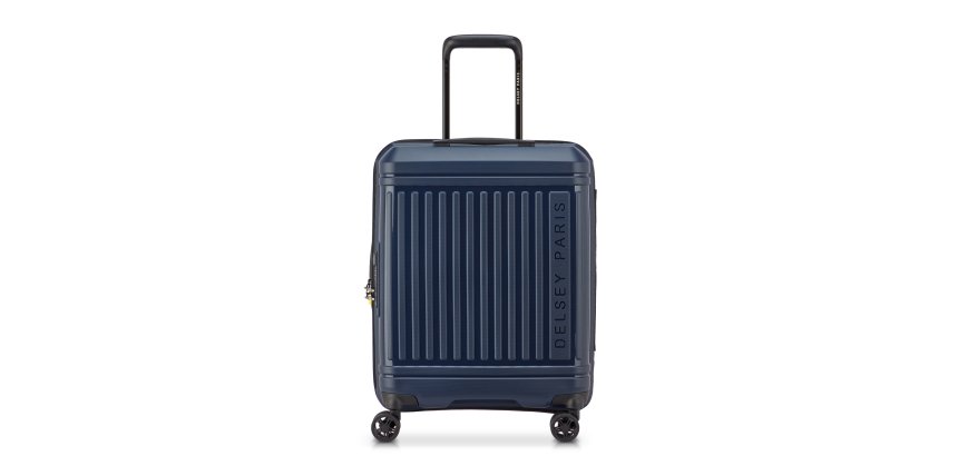 Delsey Valise cabine Slim Extensible Lutèce SE - 4 doubles roues 55 cm marine