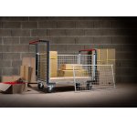 Chariot modulaire grillagé 2 dossiers + 2 ridelles plateau bois 250 kg 1000 x 600 mm roue TPE