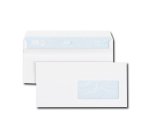 Enveloppe blanche 110 x 220 mm 80 g avec fenêtre 45 x 100 mm - Boîte de 500