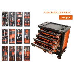 Servante équipée de 144 outils avec 12 modules