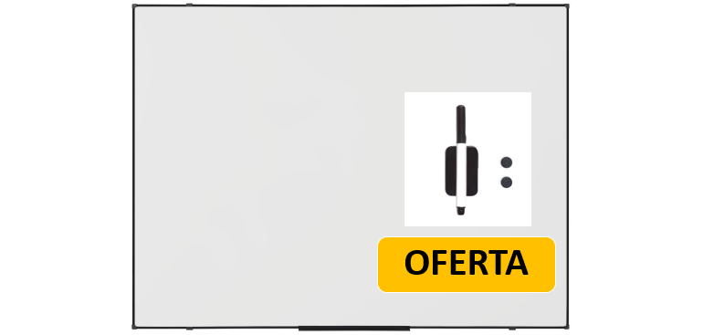 Pizarra magnetica blanca Suri enmarcada tec alloy 118X88