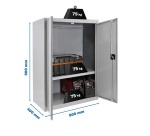 Armario almacén multiuso monoblock-montado Simon Locker 90x80x40 2/1 gris