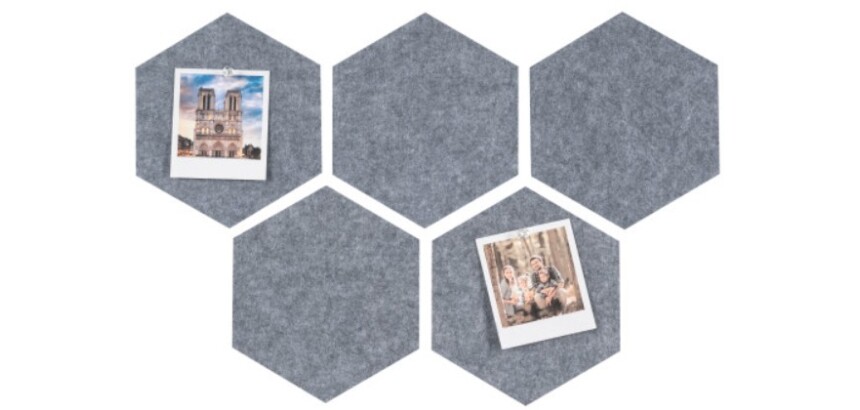 Tablero Hexagonal PET autoadhesivo 10mm (5 unid)