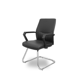 Sillón confidente patín Opti520PA similpiel negro