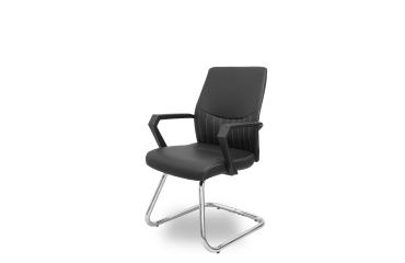 Sillón confidente patín Opti520PA similpiel negro