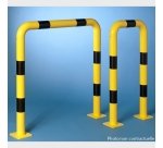 Barrières de protection droite ou en angle Tube Ø 76 x 2 mm d'épaisseur HT 120 x L120 cm - Long. hors tout 129 cm