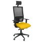 Chaise de bureau Horna avec têtière - Jaune