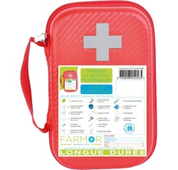 Trousse de secours Longue durée 10 personnes en PU rouge