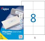 Étiquettes adresses 105 x 74 mm Agipa 100985 - Boîte de 800