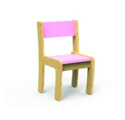 Chaise Fabiano Kids empilable en mélamine - Taille T0 - Ecole maternelle - Lila