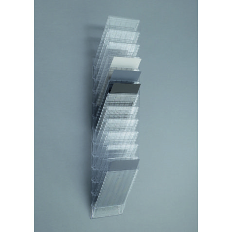 Trieur mural 12 cases FLEXIBOXX Durable A4 portait incolore