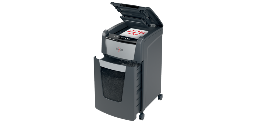 Destructeur de documents automatique et manuel Rexel Optimum AutoFeed+ 225M - P5 coupe micro