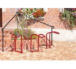 Range 2 vélos pour antivol U : roue avant et cadre