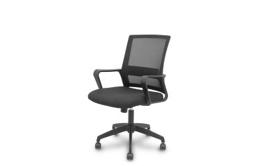 
Silla Ergo535 negra basculante respaldo malla negro asiento tela negro ruedas nailon