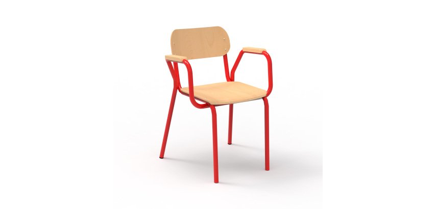 Professor Fabiano chair with armrests - Size T6