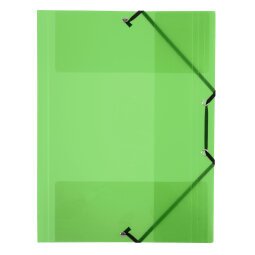 Chemise à élastique 3 rabats plastique Viquel Propyglass 24 x 32 – vert translucide