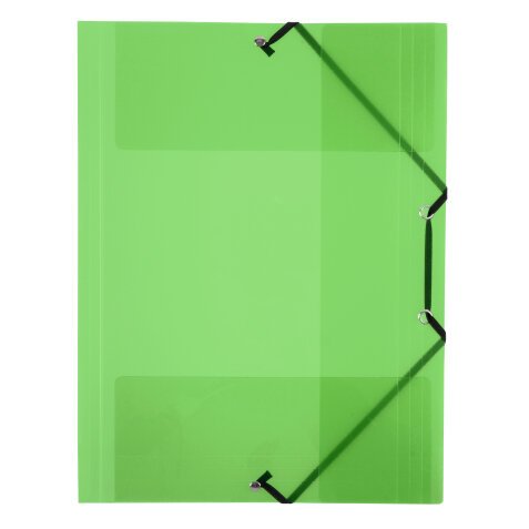 Chemise à élastique 3 rabats plastique Viquel Propyglass 24 x 32 – vert translucide