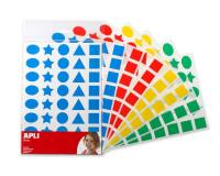 Gommette forme géométrique Apli tailles et couleurs assorties - Pochette de 320