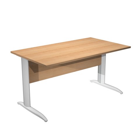 Mesa oficina Presto 140 pata metal T invertida - Haya