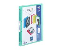 Classeur souple personnalisable - 4 anneaux - A4 - Dos 2,5 - Propyglass VIQUEL - Turquoise