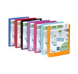 Classeur souple personnalisable - A4 - Dos 3,5 cm - polypropylène - Essentiel Recycle  VIQUEL - coloris assortis