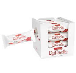 Bombones Ferrero Raffaello - Caja de 16 packs de 3 bombones.