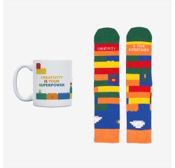 Kit Taza + Calcetines "Creativity is my superpower" talla 42-46
