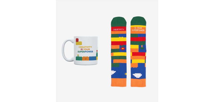 Kit Taza + Calcetines "Creativity is my superpower" talla 42-46