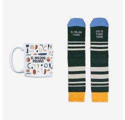 Kit Taza + Calcetines "El mejor primo que se puede tener" Fam Talla 42-46