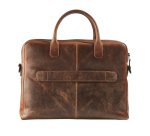 Sacoche ordinateur cuir avec housse intégrée pour ordinateur 15,6" - large
