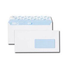 Enveloppe blanche 110 x 220 mm GPV  90 g avec fenêtre 45 x 100 mm - Boîte de 500