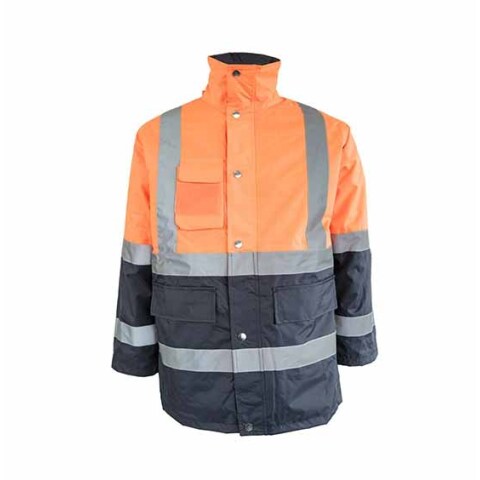 Parka alta visibilidad bicolor talla L - Naranja