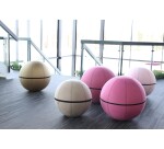 Ballon ergonomique Office Ballz Götessons 65 cm, tissu Slope avec zip noir