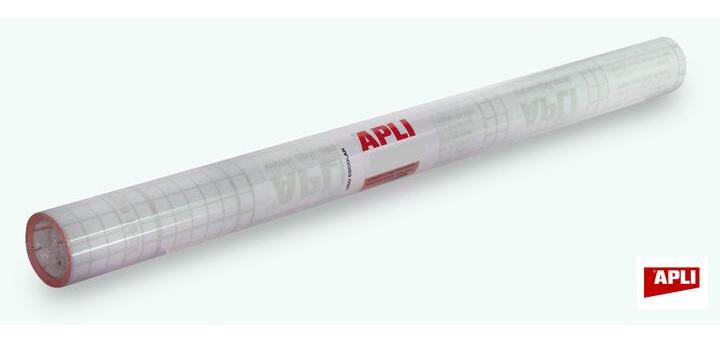 Rouleau de couvre-livre à adhésif repositionnable Apli - 0,50 x 5 m - Transparent