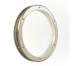 Hublot de porte rond nickelé mat