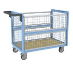 Chariot conteneur grillagé sans toit, 1000 x 600 mm, 250 kg