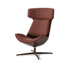 CLEO Lounge-Sessel mit Aluminiumgestell in Bronze-Farbe