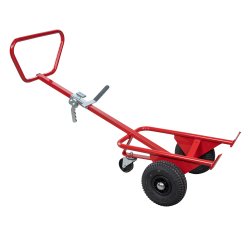 Diable porte-fût avec béquille 350 kg 750 x 500 x 1290 mm roue pneumatique