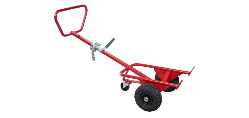Diable porte-fût avec béquille 350 kg 750 x 500 x 1290 mm roue pneumatique